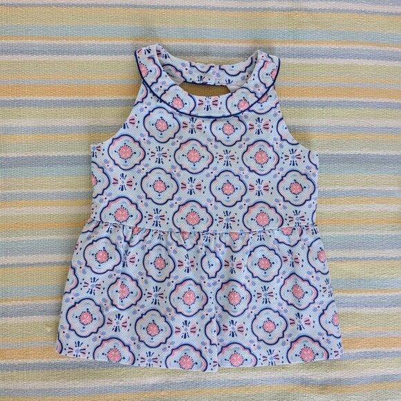 ⭐ Janie & Jack pastels peplum flounce tank top size 6 - Picture 1 of 8